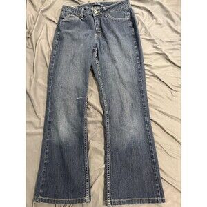 Lee Riders Womens 8/32 M Blue Bootcut Mid Rise Stretch Denim Medium Wash